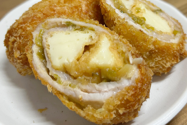 ねぎみそのはさみ揚げ